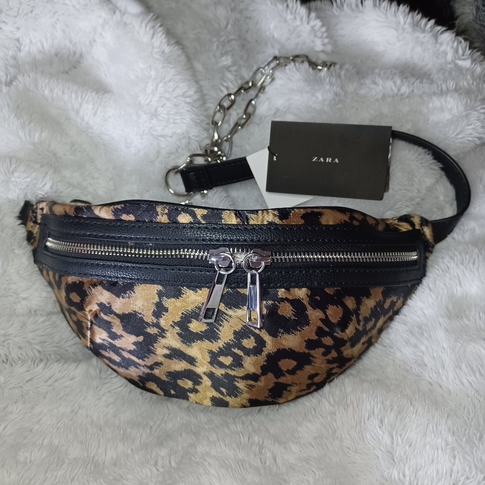 Zara Leopard Print Crossbody Bag
